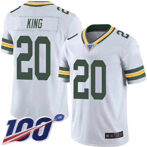 Green Bay Packers Limited White Men #20 King Kevin Road Jersey Nike NFL 100th Season Vapor Untouchable
